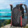 imageRAINSMORE Hiking Backpack 40L Waterproof Camping Backpack Lightweight Packable Backpack for Women Men Outdoor Travel DaypackBlack