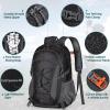 imageRAINSMORE Hiking Backpack 40L Waterproof Camping Backpack Lightweight Packable Backpack for Women Men Outdoor Travel DaypackBlack
