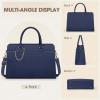 imageRAINSMORE Laptop Bag for Women 156 Inch Laptop Tote Bag Waterproof Leather Work Bags Professional Computer Briefcase Large Capacity Handbag for Business Teacher Office BlackBlue
