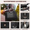 imageRAINSMORE Laptop Bag for Women 156 Inch Vintage Leather Professional Work Tote Bag Waterproof Computer Bag Shoulder Bag for Business Office