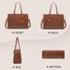 imageRAINSMORE Laptop Bag for Women 156 Inch Vintage Leather Professional Work Tote Bag Waterproof Computer Bag Shoulder Bag for Business Office Retro BrownRetro Brown