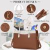 imageRAINSMORE Laptop Bag for Women 156 Inch Waterproof PU Leather Work Tote Bags Large Laptop Purse for Women Professional Womens Briefcase Computer Bags for Business Office Teacher Black ampamp WhiteDark Brown  White