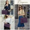 imageRAINSMORE Laptop Bag for Women 156 Inch Work Tote Bags Leather Laptop Tote Waterproof Computer Bag Professional Office Business Briefcase Large Handbag for College Teacher Travel BlackPurple