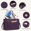 imageRAINSMORE Laptop Bag for Women 156 Inch Work Tote Bags Leather Laptop Tote Waterproof Computer Bag Professional Office Business Briefcase Large Handbag for College Teacher Travel BlackPurple
