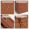 imageRAINSMORE Laptop Bag for Women 156 Inch Work Tote Bags Waterproof Leather Laptop Tote Professional Computer BriefcaseBrown