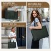 imageRAINSMORE Laptop Bag for Women 156 Inch Work Tote Bags Waterproof Leather Laptop Tote Professional Computer BriefcaseGreen