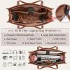 imageRAINSMORE Laptop Bag for Women 156 inch Laptop Tote Bag PU Leather Computer Work Bag Lightweight Shoulder Handbags BrownBrown