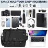 imageRAINSMORE Messenger Bag for Men Messenger Bag 156 Inch Water Resistant Laptop Bag Casual Satchel Bags for Men Large College Computer Bag Office Work Briefcase Fashion Crossbody Shoulder Handbag BlackBlack