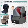 imageRAINSMORE Padded Car Seat Travel Bag for Airplane Heavy Duty Car Seat Backpack for Air Travel Baby Carseat Cover Bags for Airport Large Car Seats Carrier Fits Car Seats ampamp Booster SeatsGrayGreyBlack