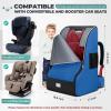 imageRAINSMORE Padded Car Seat Travel Bag for Airplane Heavy Duty Car Seat Backpack for Air Travel Baby Carseat Cover Bags for Airport Large Car Seats Carrier Fits Car Seats ampamp Booster SeatsGrayBlueBlack