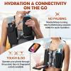 imageRAINSMORE Running Hydration Vest with 500ml Soft Flask Waterproof Phone Pocket Lightweight Hydration Pack Adjustable NoBounce Straps for Trail Running Marathon CyclingBlack
