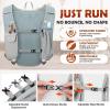 imageRAINSMORE Running Hydration Vest with 500ml Soft Flask Waterproof Phone Pocket Lightweight Hydration Pack Adjustable NoBounce Straps for Trail Running Marathon CyclingGrey