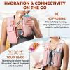 imageRAINSMORE Running Hydration Vest with 500ml Soft Flask Waterproof Phone Pocket Lightweight Hydration Pack Adjustable NoBounce Straps for Trail Running Marathon CyclingPink