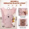 imageRAINSMORE Running Hydration Vest with 500ml Soft Flask Waterproof Phone Pocket Lightweight Hydration Pack Adjustable NoBounce Straps for Trail Running Marathon CyclingPink