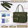 imageRAINSMORE Teacher Tote Bag 156 inch Laptop Bag for Women Work Bags Laptop Tote Nurse Bag Professional Computer Messenger with Insulated Pocket Laptop Briefcase for Office College Nursing BlackOlive Green