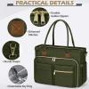 imageRAINSMORE Teacher Tote Bag 156 inch Laptop Bag for Women Work Bags Laptop Tote Nurse Bag Professional Computer Messenger with Insulated Pocket Laptop Briefcase for Office College Nursing BlackOlive Green