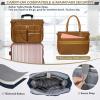 imageRAINSMORE Teacher Tote Bag 156 inch Laptop Bag for Women Work Bags Laptop Tote Nurse Bag Professional Computer Messenger with Insulated Pocket Laptop Briefcase for Office College Nursing BlackBrown