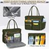 imageRAINSMORE Teacher Tote Bag 156 inch Laptop Bag for Women Work Bags Laptop Tote Nurse Bag Professional Computer Messenger with Insulated Pocket Laptop Briefcase for Office College Nursing BlackOlive Green