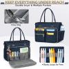 imageRAINSMORE Teacher Tote Bag 156 inch Laptop Bag for Women Work Bags Laptop Tote Nurse Bag Professional Computer Messenger with Insulated Pocket Laptop Briefcase for Office College Nursing BlackDark Blue