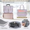 imageRAINSMORE Teacher Tote Bag 156 inch Laptop Bag for Women Work Bags Laptop Tote Nurse Bag Professional Computer Messenger with Insulated Pocket Laptop Briefcase for Office College Nursing BlackGray Lilac