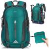 imageRAINSMORE Hiking Backpack 40L Lightweight Packable Camping Backpack Waterproof Travel Daypack Men Women Hiking DaypackGreen