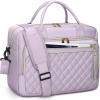 imageRAINSMORE Laptop Bag 173 Inch Briefcase for Women Waterproof Computer Messenger Shoulder Bags Large Laptop Case for Work Business Office Travel College BlackGrey Purple