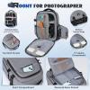 imageCamera Backpack Camera Bag for Photographers DSLR SLR Mirrorless Camera Cases with Waterproof Rain Cover ampamp Laptop Compartment Fits 14 Inch LaptopAnti Theft Travel photography backpackPinkGrey