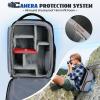imageCamera Backpack Camera Bag for Photographers DSLR SLR Mirrorless Camera Cases with Waterproof Rain Cover ampamp Laptop Compartment Fits 14 Inch LaptopAnti Theft Travel photography backpackPinkGrey