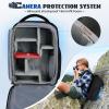 imageRAINSMORE Camera Backpack Camera Bag for Photographers DSLR SLR Mirrorless Camera Cases with Waterproof Rain Cover