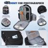 imageRAINSMORE Camera Backpack Camera Bag for Photographers DSLR SLR Mirrorless Camera Cases with Waterproof Rain Cover
