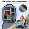 imageRAINSMORE Camera Backpack Camera Bag for Photographers DSLR SLR Mirrorless Camera Cases with Waterproof Rain Cover ampamp Laptop Compartment Fits 14 Inch LaptopAnti Theft Travel photography backpackBlackPink