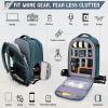 imageRAINSMORE Camera Backpack Hard Shell for DSLRSLR Waterproof Camera Bag with Laptop Compartment 156 Inch Professional Camera Case with Rain Cover Photography Backpack Bag with Camera Lens Case GreenGreen