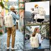 imageRAINSMORE Camera Bag Backpack for DSLRSLR Mirrorless 156 Inch Laptop Camera Back Pack for Photographers AntiTheft Photography Bags Case with Tripod Holder ampamp Rain Cover BlackBeige