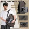 imageRAINSMORE Camera Bag Backpack for DSLRSLR Mirrorless 156 Inch Laptop Camera Back Pack for Photographers AntiTheft Photography Bags Case with Tripod Holder ampamp Rain Cover BlackDarkgrey