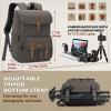 imageRAINSMORE Camera Bag Backpack for DSLRSLR Mirrorless 156 Inch Laptop Camera Back Pack for Photographers AntiTheft Photography Bags Case with Tripod Holder ampamp Rain Cover BlackDarkgrey