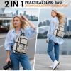 imageRAINSMORE Camera Bag DSLRSLRMirrorless Cameras Case Small Waterproof Camera Sling Bag Crossbody Bags for Photographers with Tripod Holder Compatible with CanonNikonSonyFuji BeigeBeige