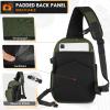 imageRAINSMORE Camera Bag DSLRSLRMirrorless Cameras Case Small Waterproof Camera Sling Bag Crossbody Bags for Photographers with Tripod Holder Compatible with CanonNikonSonyFuji BeigeArmy Green