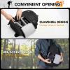 imageRAINSMORE Camera Bag DSLRSLRMirrorless Cameras Case Small Waterproof Camera Sling Bag Crossbody Bags for Photographers with Tripod Holder Compatible with CanonNikonSonyFuji BeigeBlack