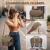 imageRAINSMORE Canvas Camera Bag DSLRSLRMirrorless Small Camera Sling Bags Crossbody Camera Case Compact Shoulder Bag for Photographers with Rain Cover Vintage Sling Bags for Men and Women BlackKhkai