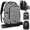 imageCamera Backpack Camera Bag for Photographers DSLR SLR Mirrorless Camera Cases with Waterproof Rain Cover ampamp Laptop Compartment Fits 14 Inch LaptopAnti Theft Travel photography backpackPinkGrey