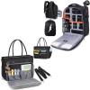imageRAINSMORE Teacher tote bag 156 inch Laptop Bag for Women and Camera Bag Camera Backpack for DSLRSLR Mirrorless Camera