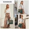imageRAINSMORE Laptop Tote Bag for Women 156 Inch Large Women Work Bags Waterproof Business Office Teacher Bag Computer BriefcaseDarkgreenwhite