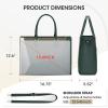 imageRAINSMORE Laptop Tote Bag for Women 156 Inch Large Women Work Bags Waterproof Business Office Teacher Bag Computer BriefcaseDarkgreenwhite