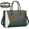 imageRAINSMORE Laptop Tote Bag for Women 156 Inch Large Women Work Bags Waterproof Business Office Teacher Bag Computer BriefcaseDarkgreenwhite