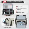 imageRAINSMORE Camera Bag SLRDSLRMirrorless Camera Case with Divider Tripod Holder Waterproof Sling Bag Crossbody Camera Bags for Photographers with Rain Cover for CanonSonyNikonFuji GreyBeige