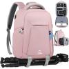 imageCamera Bag Professional DSLR SLR Mirrorless Photography Camera Backpack 14 Inch Waterproof Camera Case With Tripod HolderampLaptop Compartment Compatible With Canon Nikon Sony for Photographers BlackPink