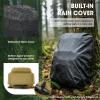 imageRAINSMORE Tactical Hydration Backpack 18L with 2L Water Bladder  Insulated Military Daypack for Hiking Rucking Commuting  Waterproof MOLLE Pack for Men Women Cycling Camping RunningKhaki