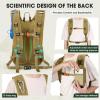 imageRAINSMORE Tactical Hydration Backpack 18L with 2L Water Bladder  Insulated Military Daypack for Hiking Rucking Commuting  Waterproof MOLLE Pack for Men Women Cycling Camping RunningKhaki