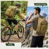 imageRAINSMORE Tactical Hydration Backpack 18L with 2L Water Bladder  Insulated Military Daypack for Hiking Rucking Commuting  Waterproof MOLLE Pack for Men Women Cycling Camping RunningKhaki