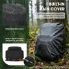 imageRAINSMORE Tactical Hydration Backpack 18L with 2L Water Bladder  Insulated Military Daypack for Hiking Rucking Commuting  Waterproof MOLLE Pack for Men Women Cycling Camping RunningBlack